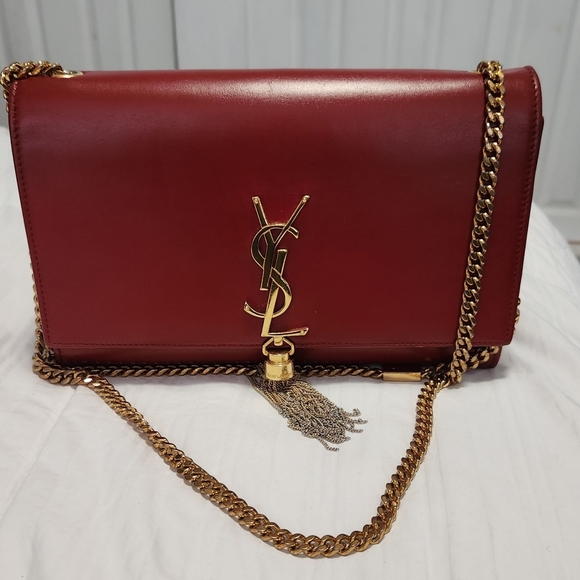 Ysl Red Calfskin Kate Tassel Bag - Picture 6 of 6